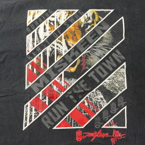 Vintage Y2K Grunge Miskeen Swag T-Shirt Mens 2XL Streetwear Urban Hip Hop - Picture 1 of 7